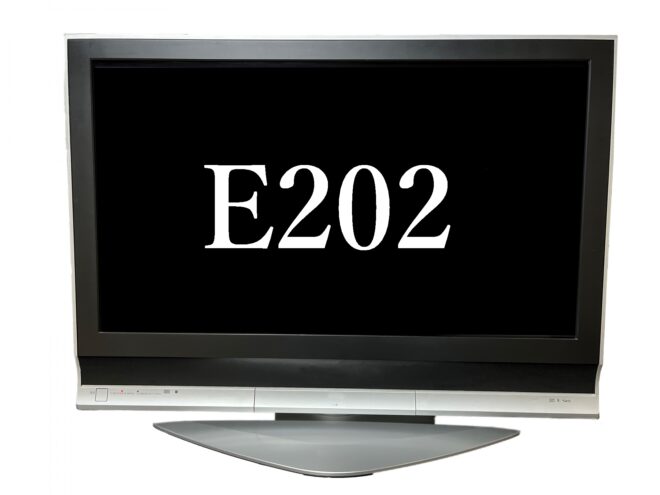 E202エラーで受信ができないテレビのイメージ