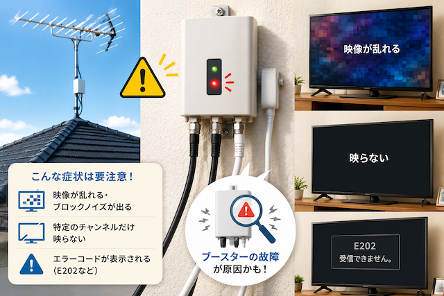 アンテナブースターが故障したときの主な症状