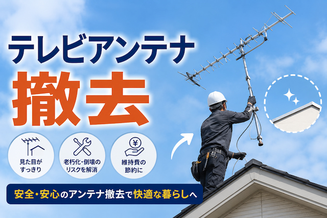 古いテレビアンテナの撤去は必要？費用や処分方法を解説